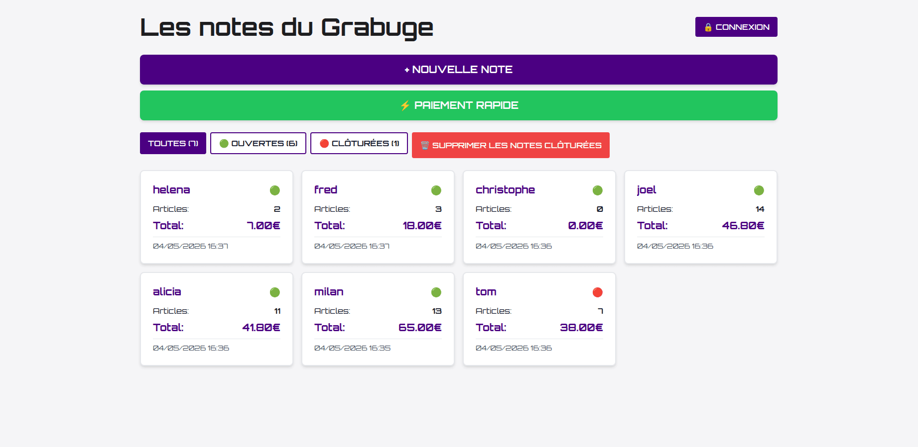 Grabuge Note